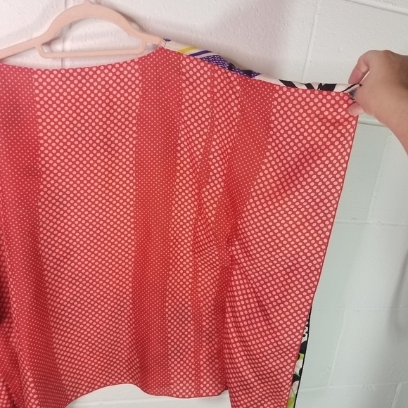 Cabi multicolor floral kimono silk top - Picture 7 of 8